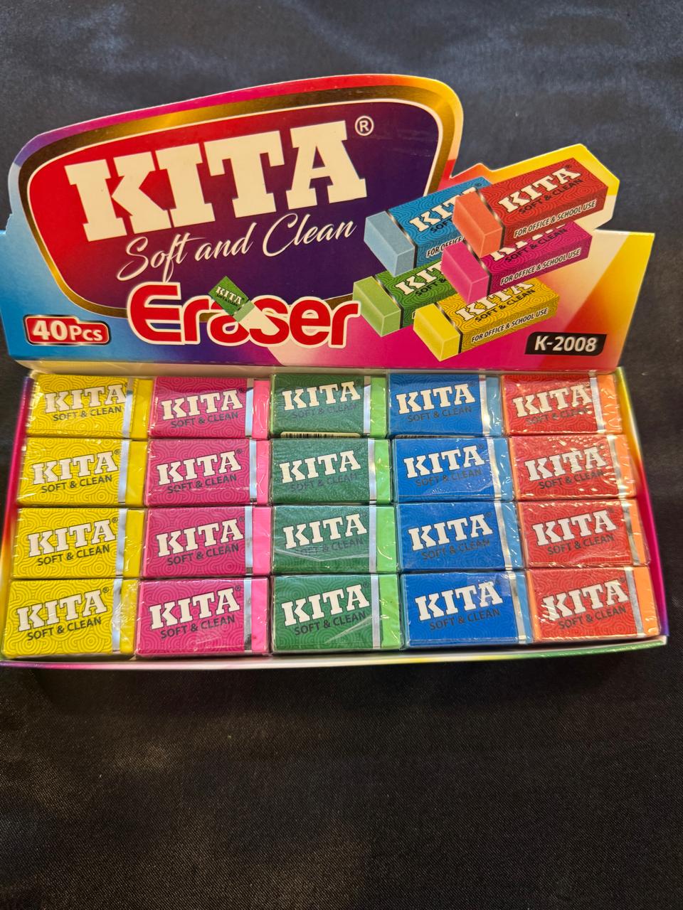 KITA Soft & Clean Eraser Box 40 Pieces -K2008