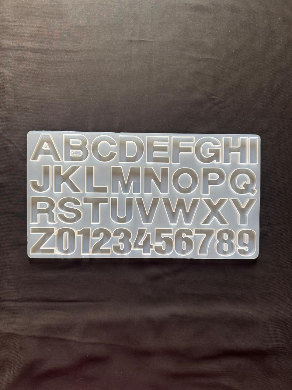 Silicone Alphabet & Number Resin Mold – Capital Letters & Numbers