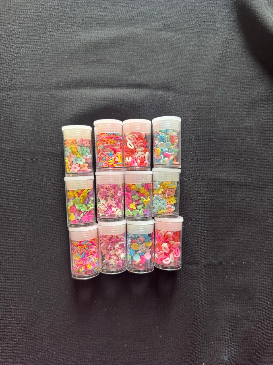 Resin Art Decorative Fillers Set – 12 Assorted Polymer Clay & Sprinkle Mix