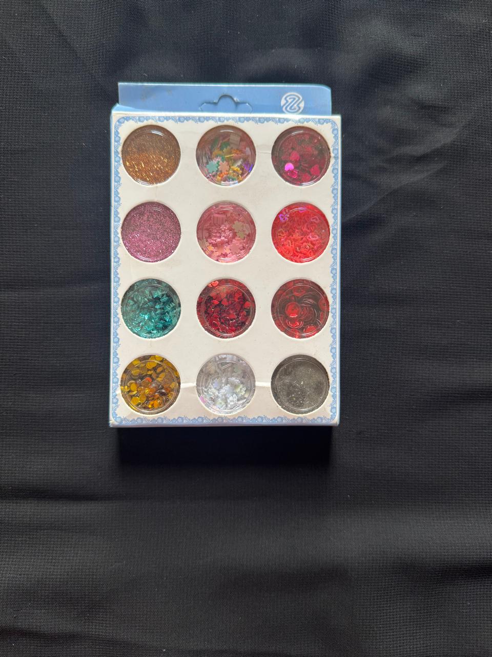 Resin Art Glitter & Decorative Sequins Set – 12 Assorted Jars