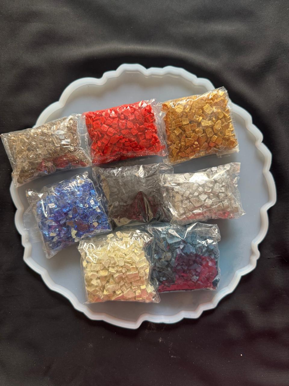 Resin Art Mosaic Stone Chips – 8 Assorted Colours Pack