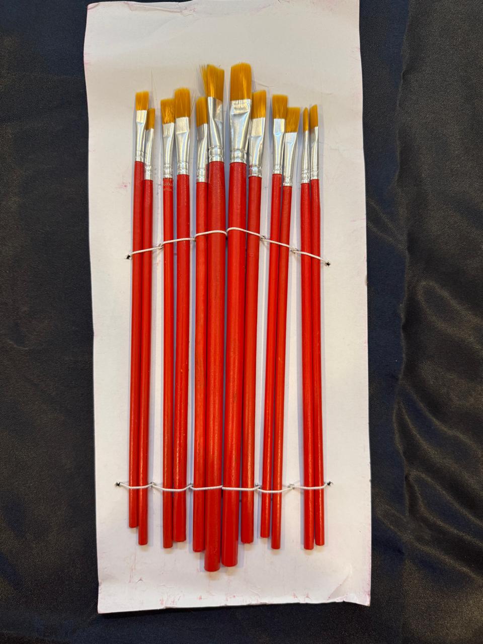 Flat Artist Paint Brush Set 10 Pieces