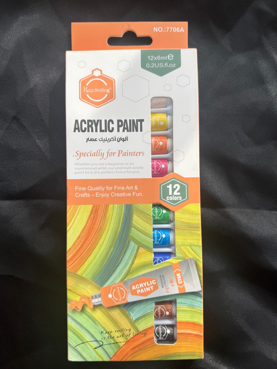 Keep Smiling Acrylic Paints 12pcs 12ml each
