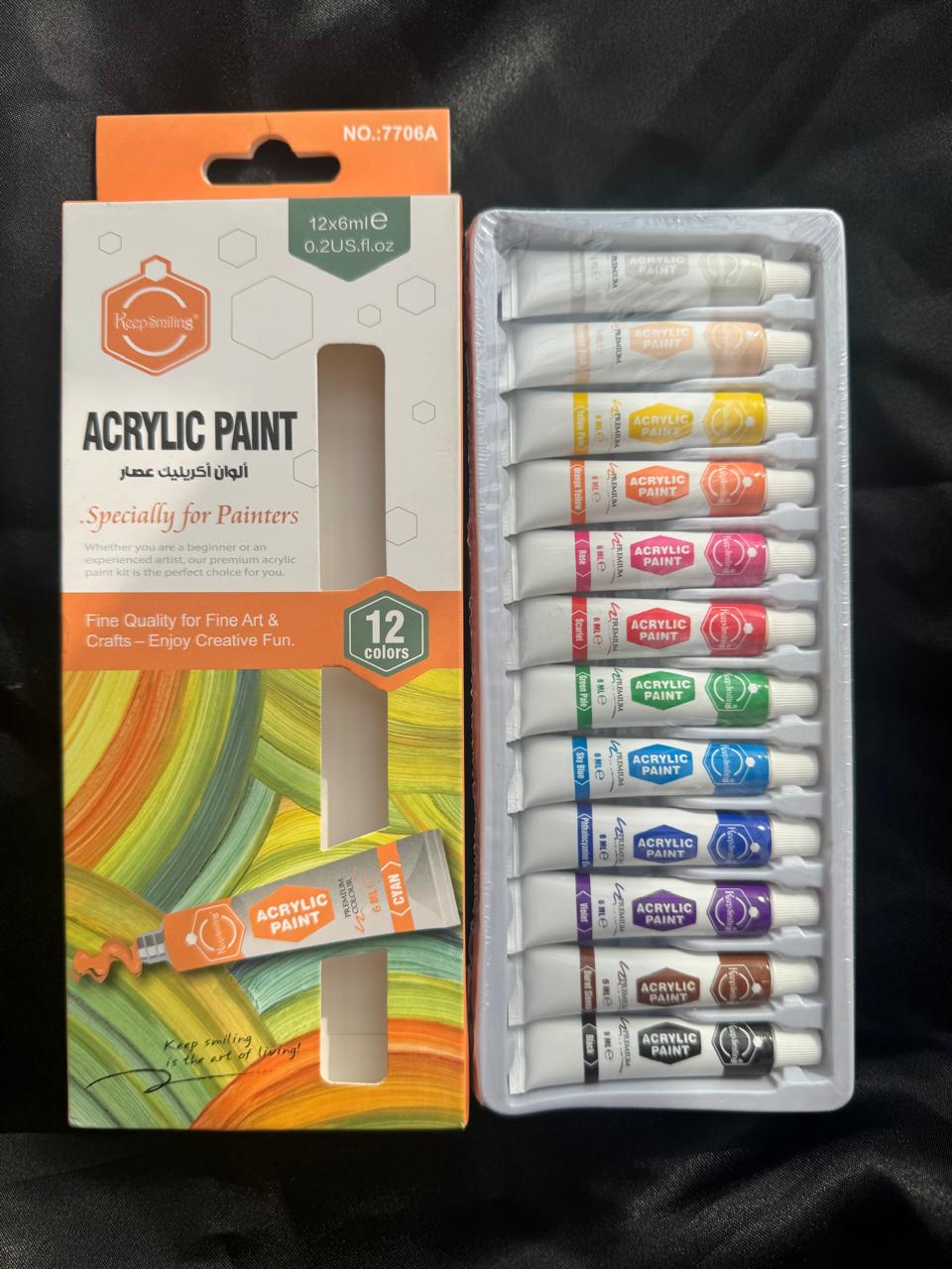 Keep Smiling Acrylic Paints 12pcs 12ml each