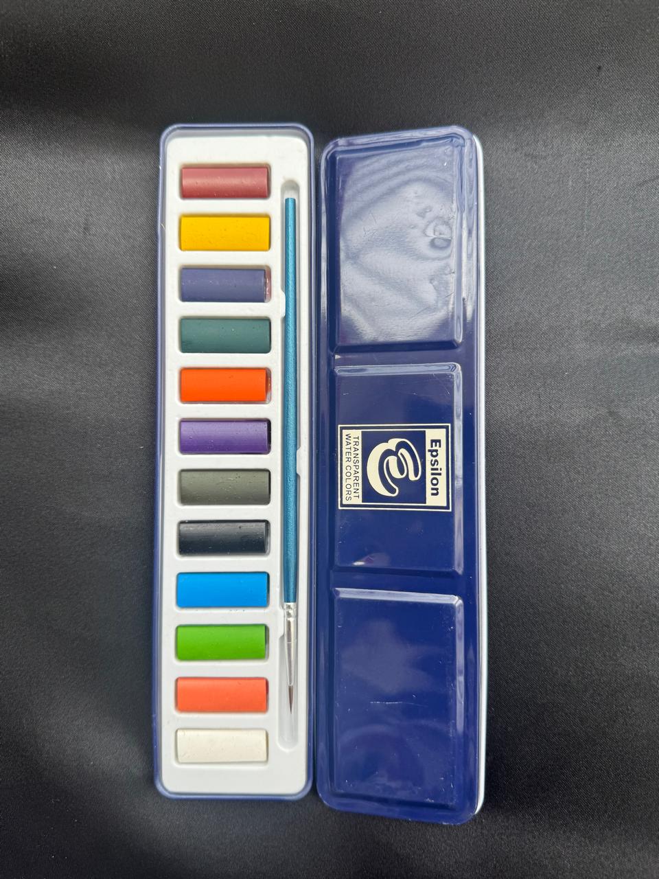 Epsilon Transparent Water Colors 12 & 24 Colors with Brush
