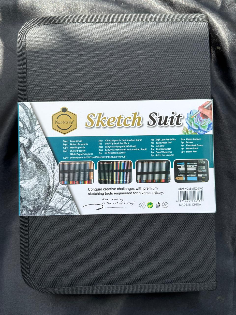 Keep Smiling 100 Pcs Sketch Drawing Set with gift