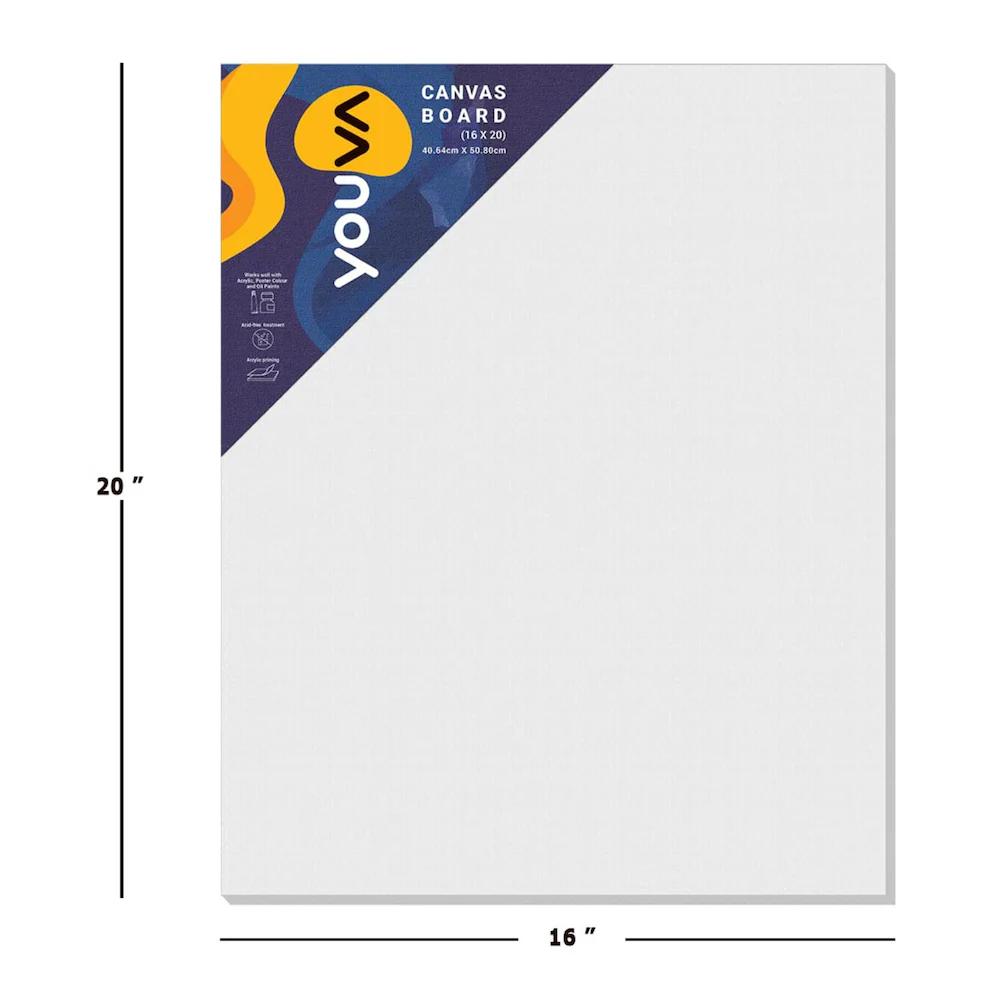 Blank Canvas Board 16×20 Inch