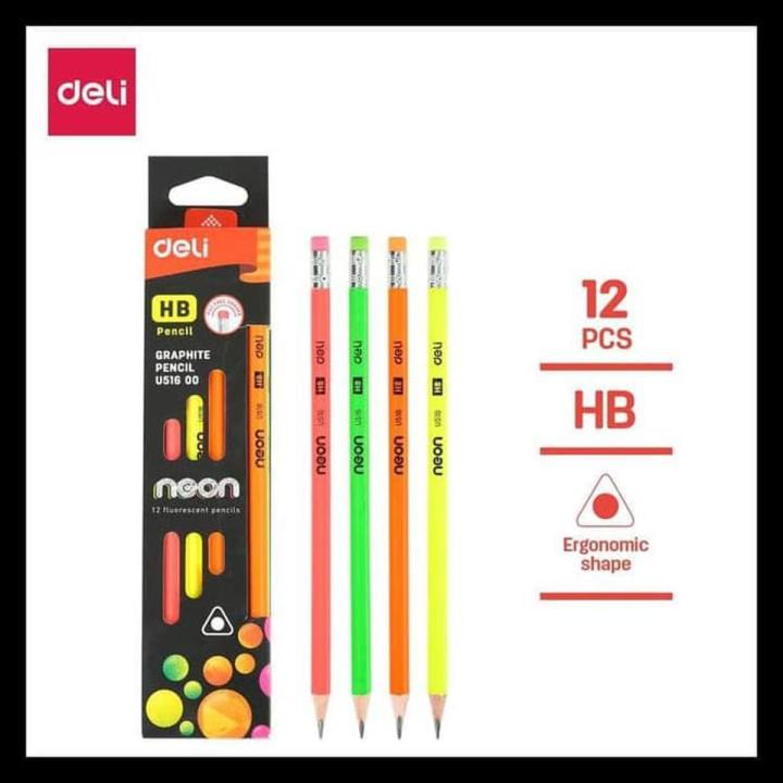 Neon Graphite Pencils Sharp – 12 Pcs/Box