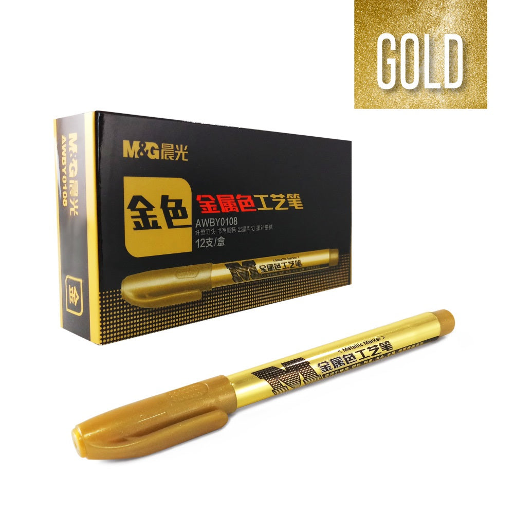M&G Metallic marker - Golden 6 pcs.