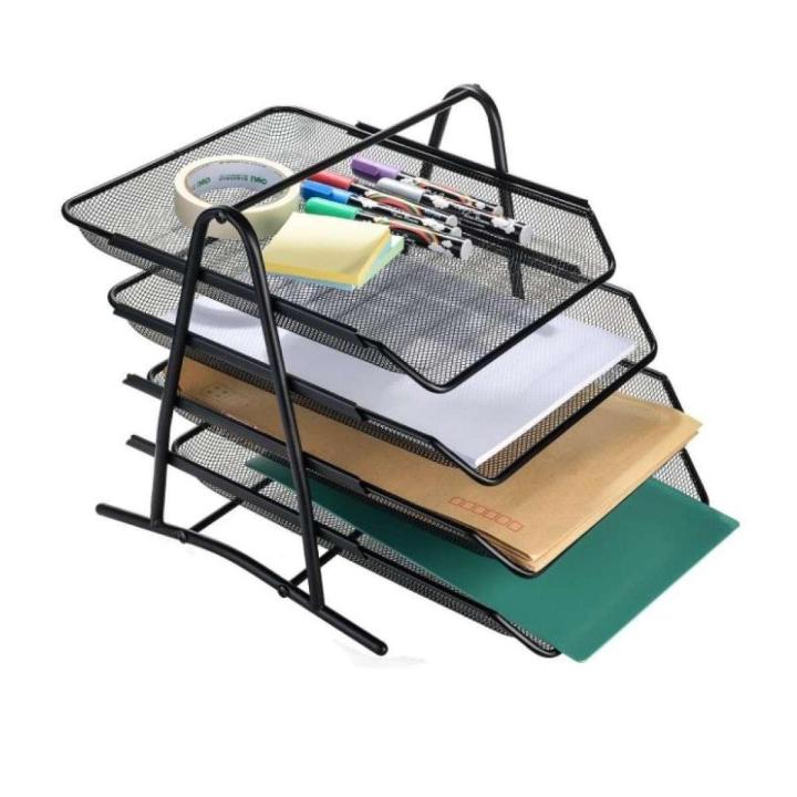 4-Tier Letter Tray Organizer – Desktop Document Holder