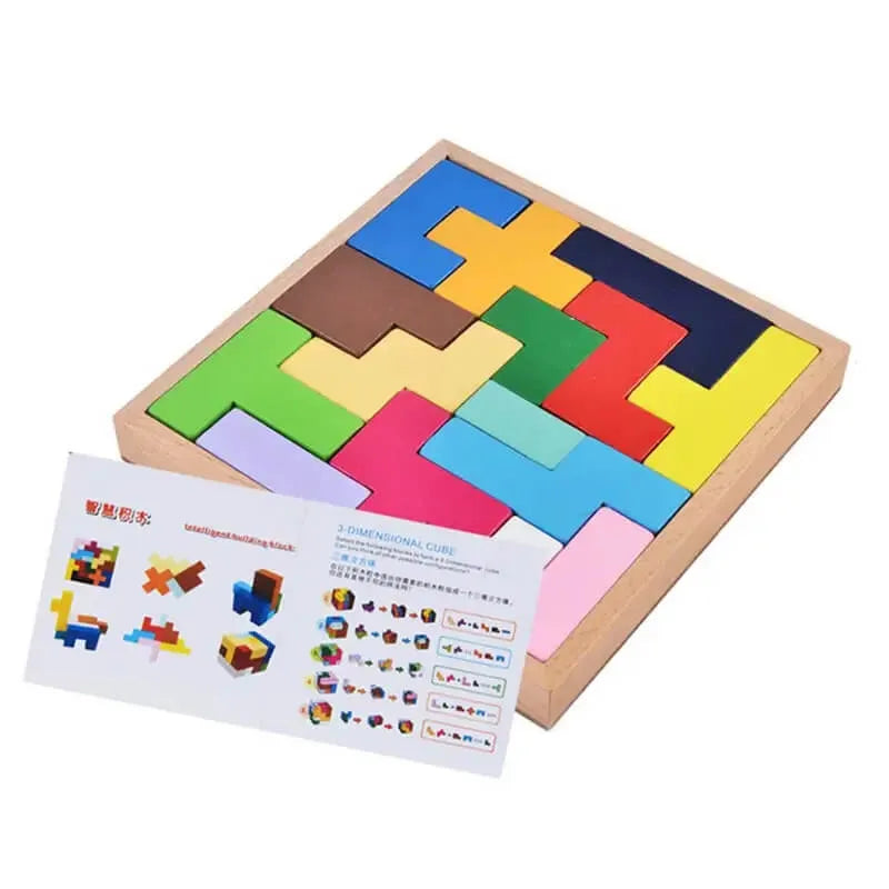 Wooden Tetris Puzzle