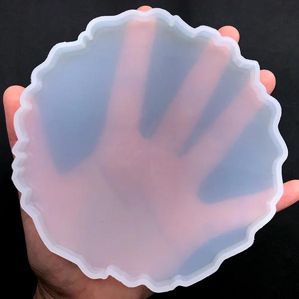 5-Inch Irregular Round Silicone Resin Coaster Mold (Wave Edge)