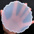 5-Inch Irregular Round Silicone Resin Coaster Mold (Wave Edge)