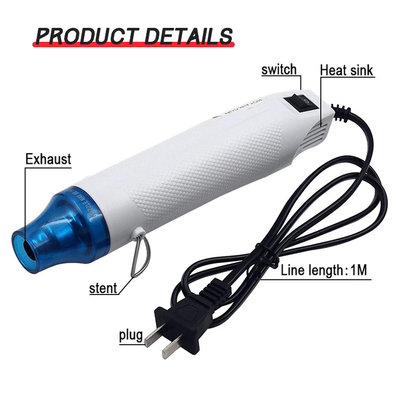 300W Mini Heat Gun for Resin Art & DIY Crafts