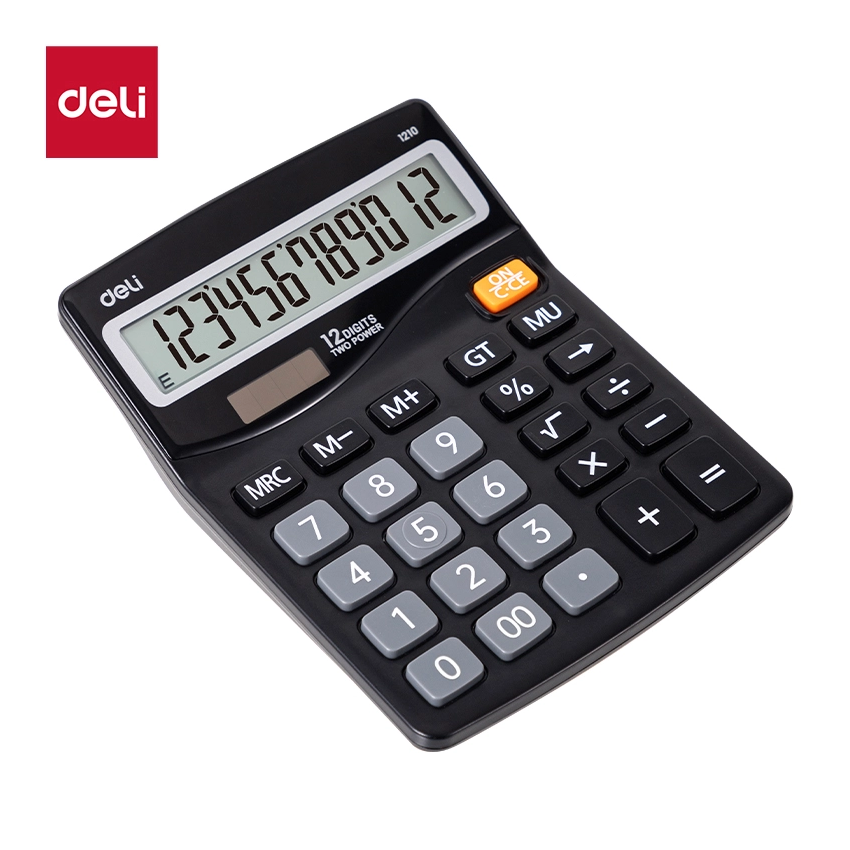 Deli E1210 Desktop Calculator Black (12-Digit)