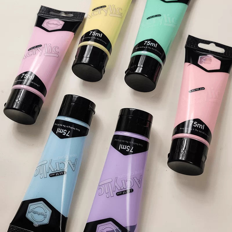 Keep Smiling Pastel Acrylic Paints 75ml Set of 6