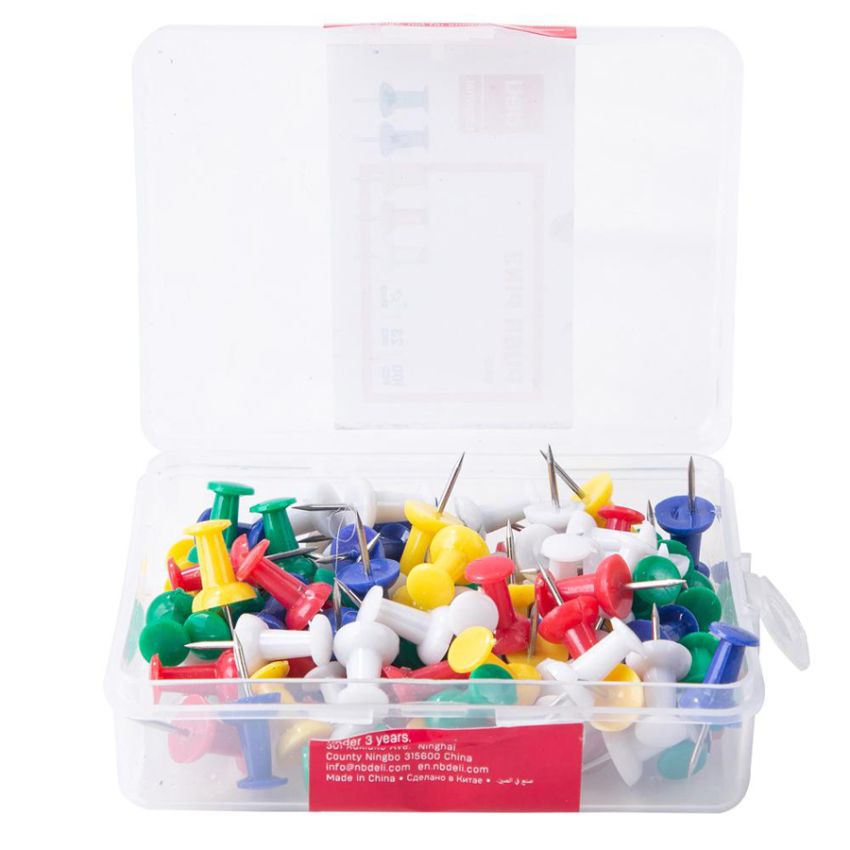 Deli Push Pins 23mm 100Pcs