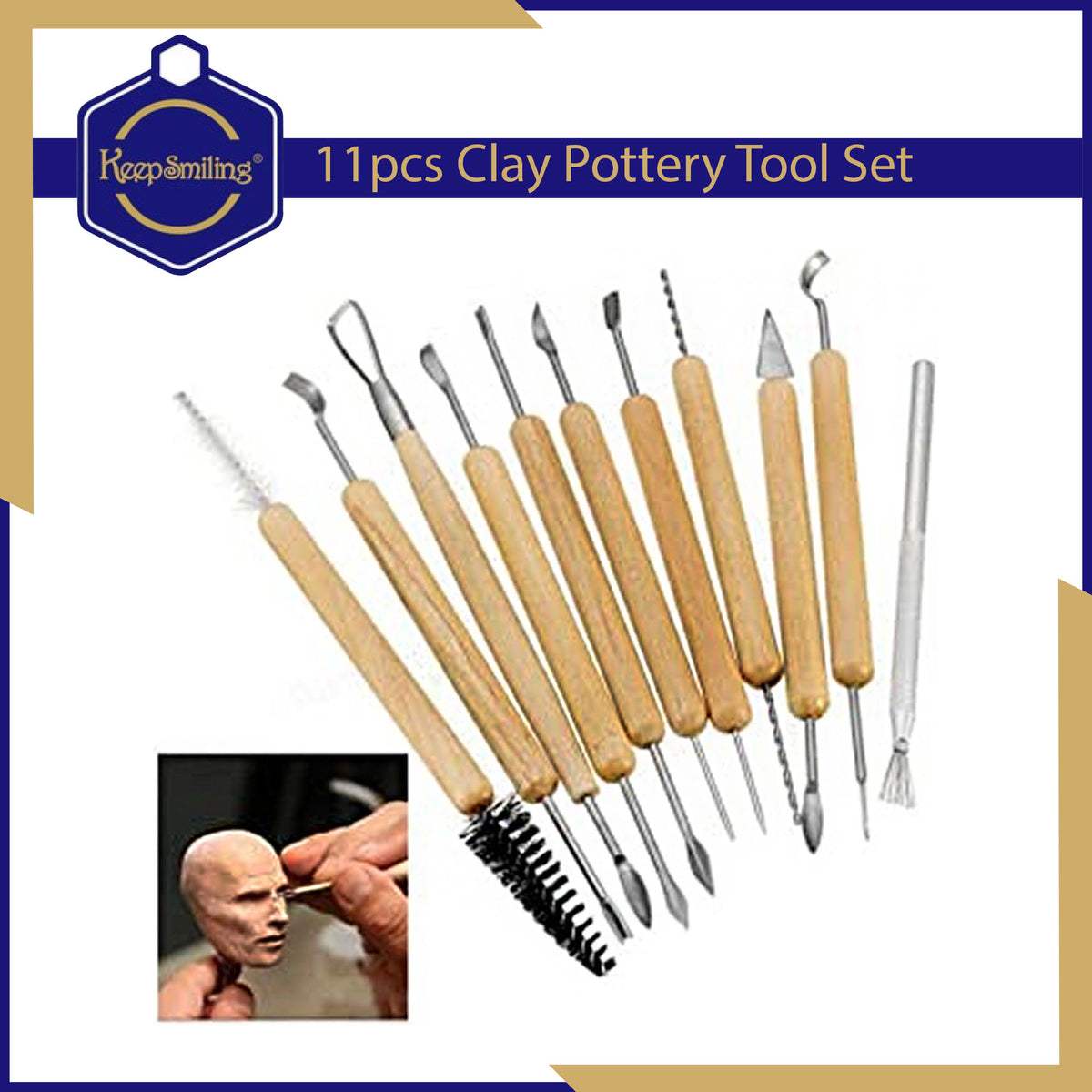 Clay Sculpting Tool Set – 11 Pcs