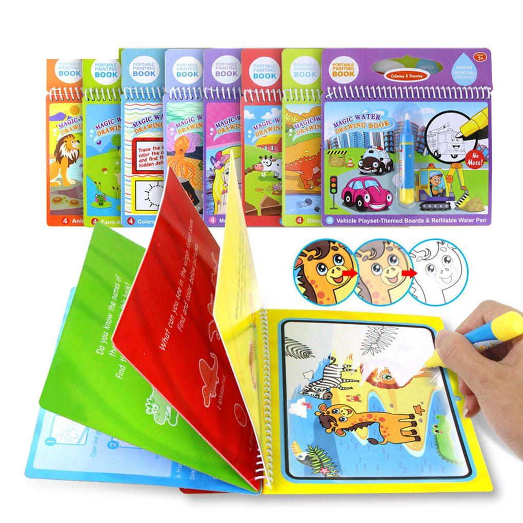 Reusable Magic Water Quick Dry Coloring Book with Magic Pen