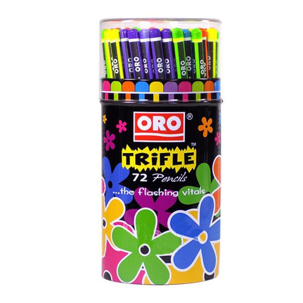Triple ORO Pencil Jar – Assorted Colors 72 Pcs