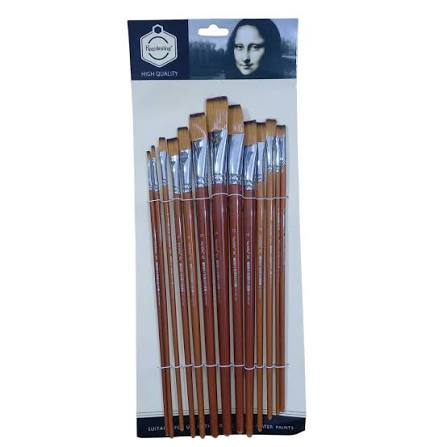 Keep Smiling Artist Flat Brush 6002 Set 13 Pcs