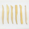 6 Pcs Wooden Pottery Clay Sculpture Carving Tool Set