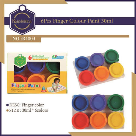 Keep Smiling Finger Paints 6 Colors