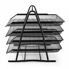 4-Tier Letter Tray Organizer – Desktop Document Holder