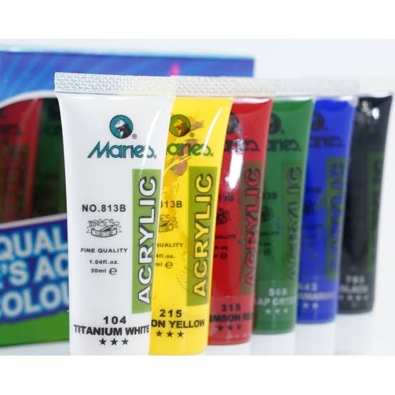 Maries Acrylic Paint Set Pack of 6 (30ml Each)