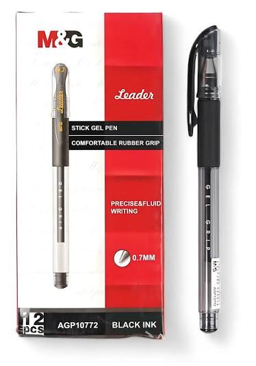 M&G Leader Gel Pen 0.5mm – Smooth Writing Black Pen