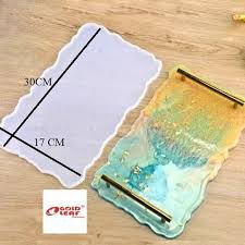 Irregular Rectangle Silicone Resin Tray Mold Wave Edge