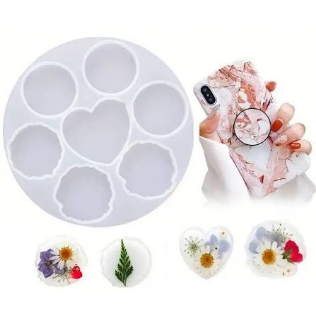 Resin Pop Socket Silicone Mold (6 Cavity