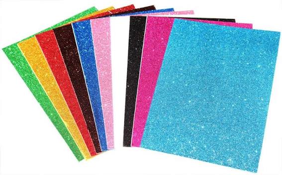 Glitter Foam Sheet Sticker Pack of 10