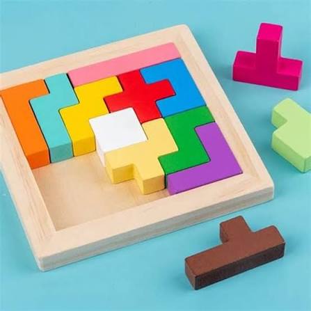 Wooden Tetris Puzzle
