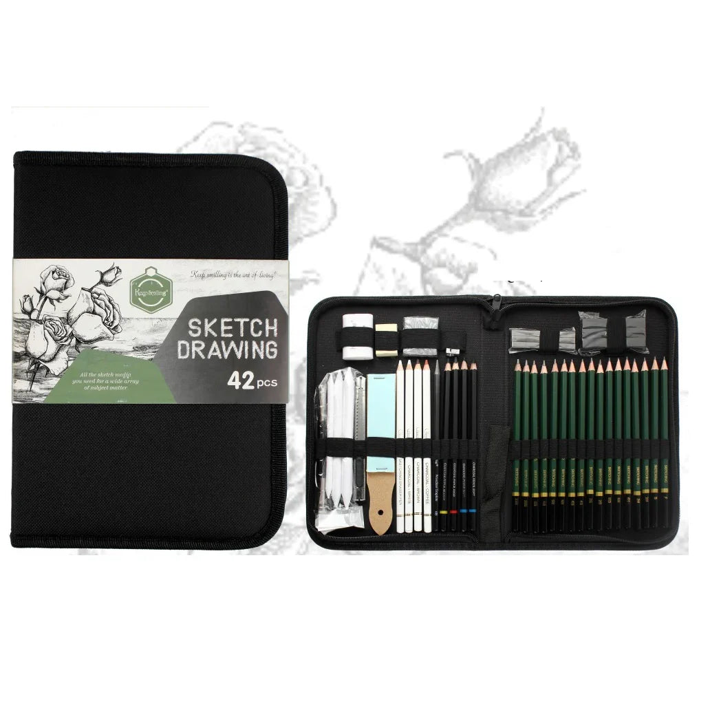 Keep Smiling 42 Pcs Professional Sketch & Drawing Set