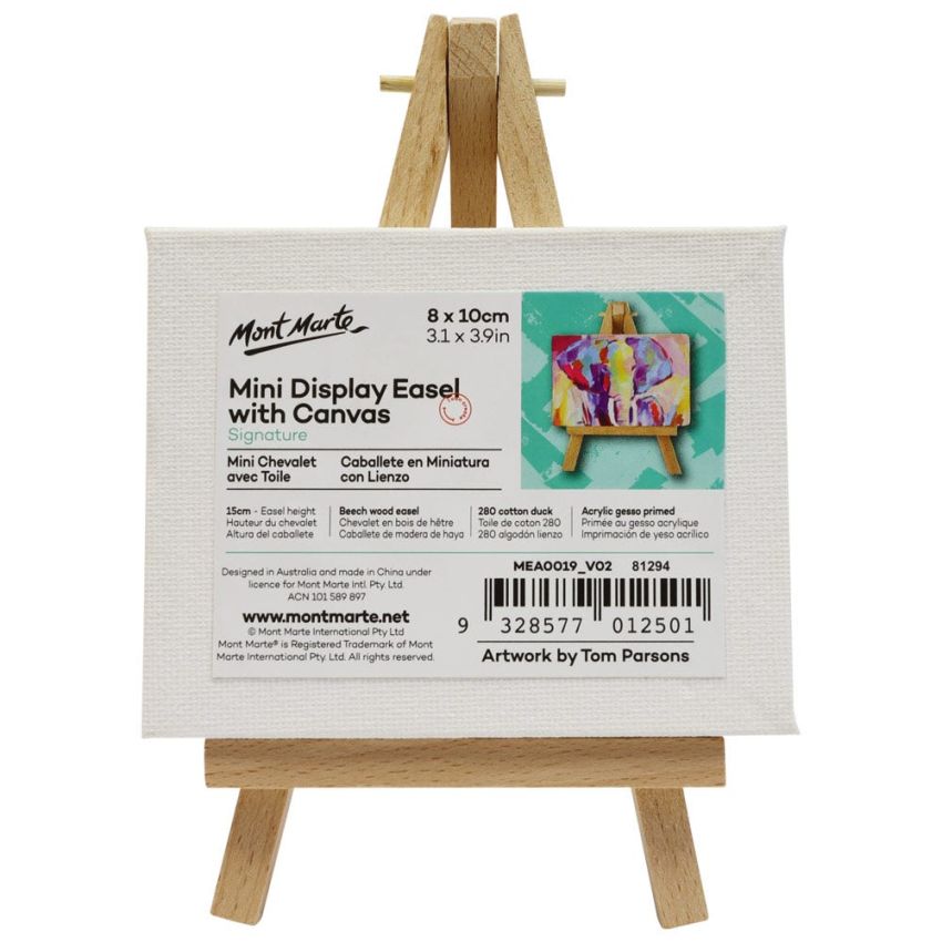 Mini Display Easel with Canvas 8 × 10 cm