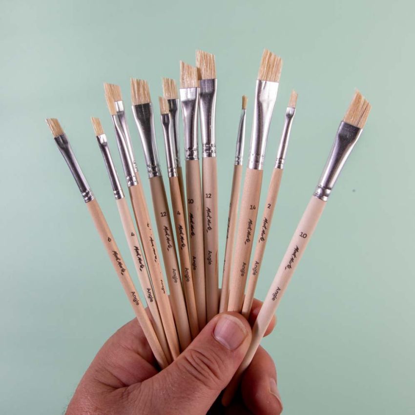 Mont Marte Natural Hair Art Brush Set Angle Discovery 13pcs