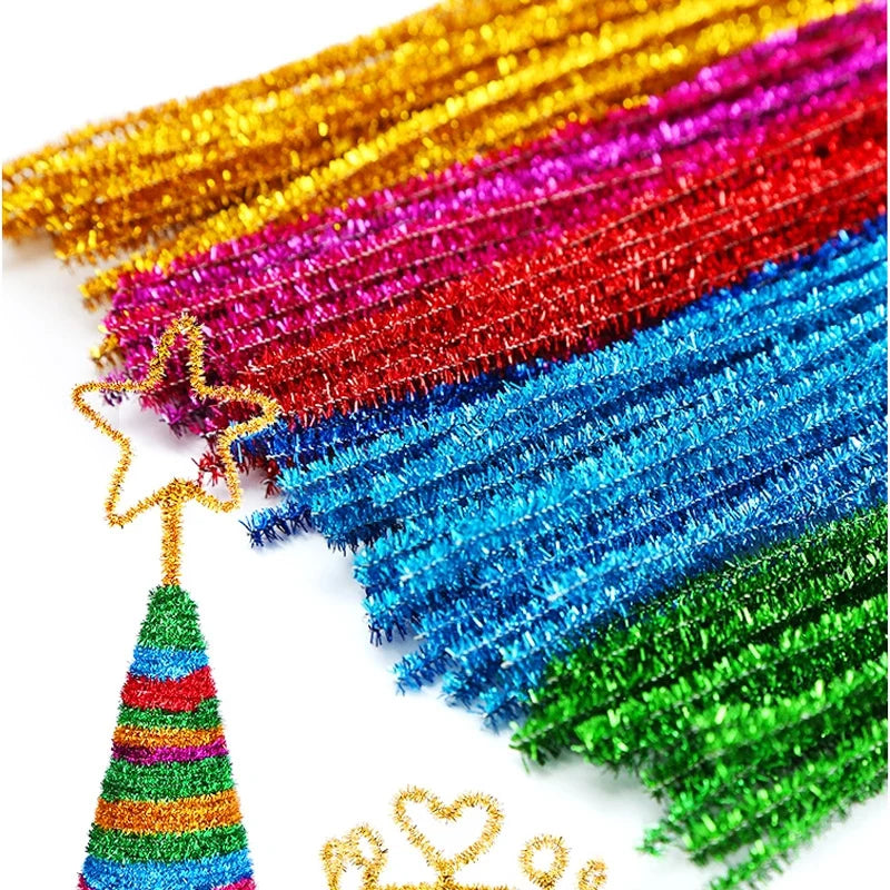 Pipe Cleaner Glitter Pack of 100 Pcs