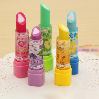 Lipstick Shape Erasers