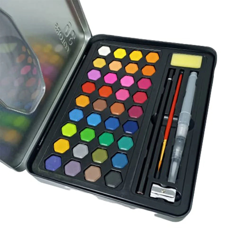 Keep Smiling 36 Colors Solid Watercolor Paint Set