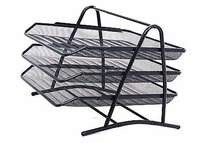 3-Tier Letter Tray Organizer  Desktop Document Holder