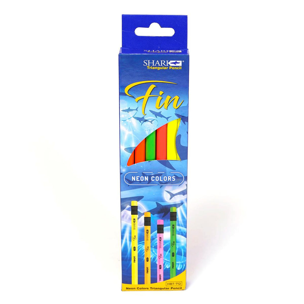 Shark Fin HB Pencils with Eraser – Pack of 12