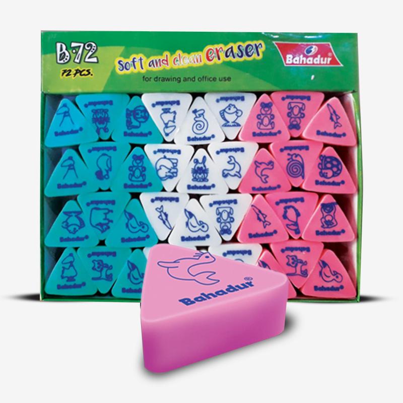 Bahadur Triangle Eraser – 72 Pieces Box