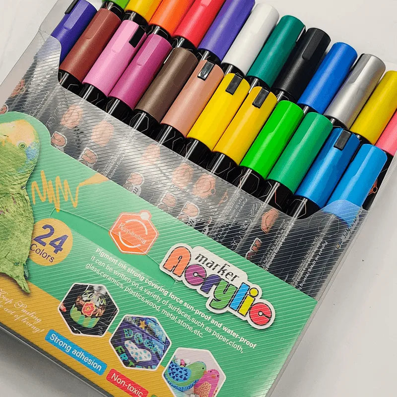Keep Smiling Acrylic Paint Marker Set of 24 Colors