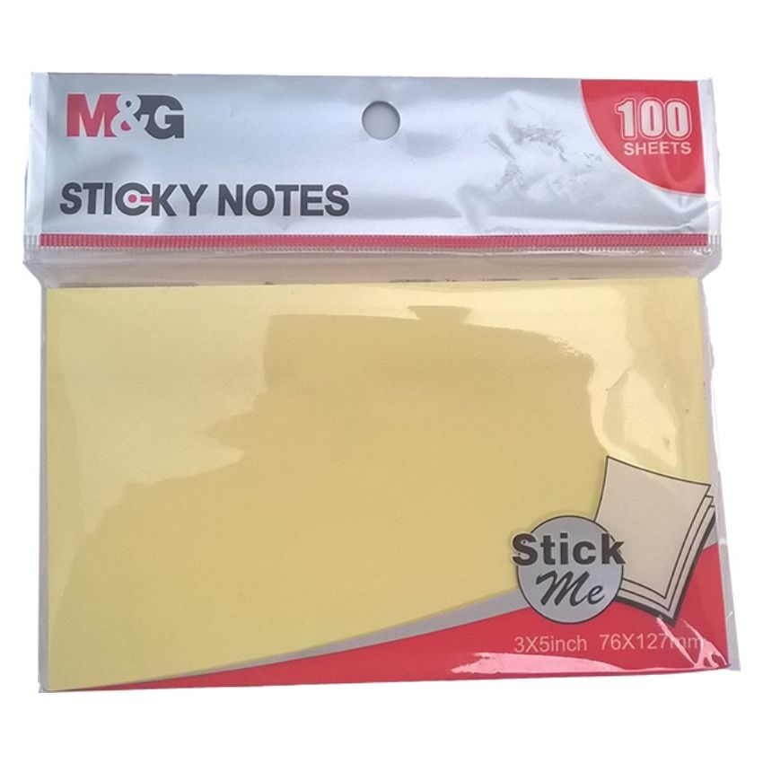 M&G Neon Sticky Notes 100 Sheets – 76 × 127 mm